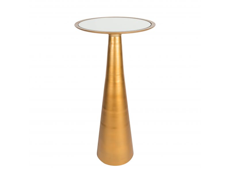 Forma Highboy Table, Gold