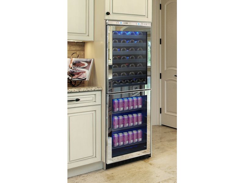 Mirrored Touch Screen Wine & Beverage Cooler
