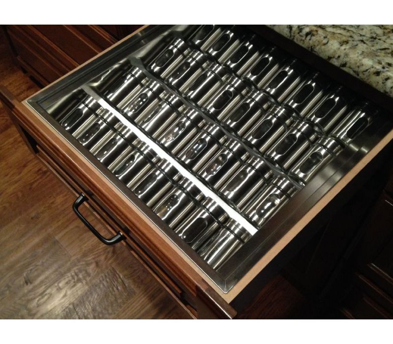 Fitted Stainless Spice Drawer