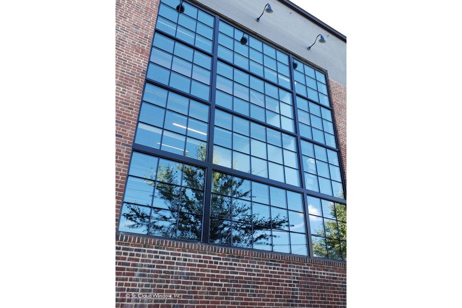 Vandalia Tower's renovation showcases historic window styling in classic black with modern comfort and energy efficiency